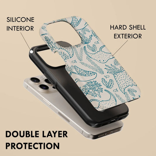 Magnetic Marine Life Acrylic Case for iPhone 16–11 Pro Max Shockproof