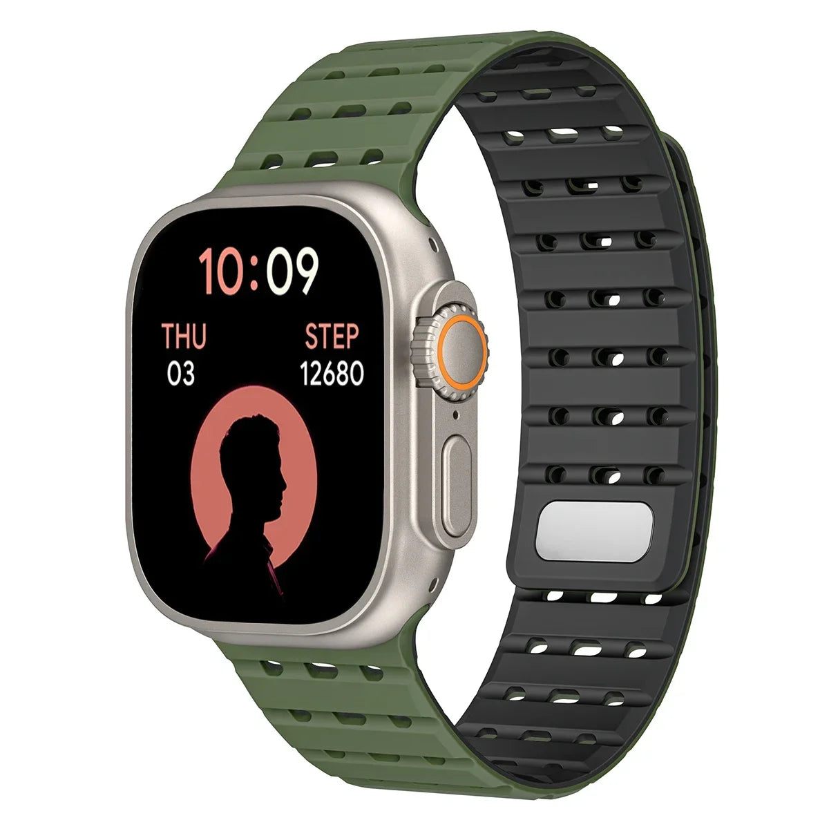 Magnetic Silicone Wristband for Apple Watch Ultra & Series 5-10