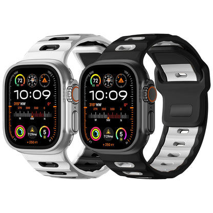 2PCS Silicone Strap Band for Apple Watch Ultra 49mm Series 9 8 7 6 5 4 3 SE