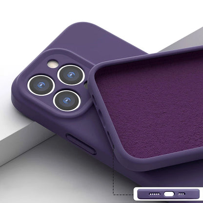 Square Liquid Silicone Case for iPhone 12 13 Pro Max Plus Colorful Soft