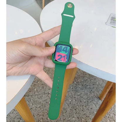 Shockproof Case with Silicone Sport Band for Apple Watch 42-45mm