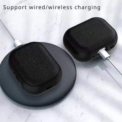 Elegant Leather AirPods Case with Hook – For All Generations and Pro Models