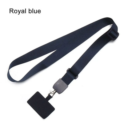 Adjustable Neck Cord Phone Strap, Mobile Lanyard with Patch Holder for Phones