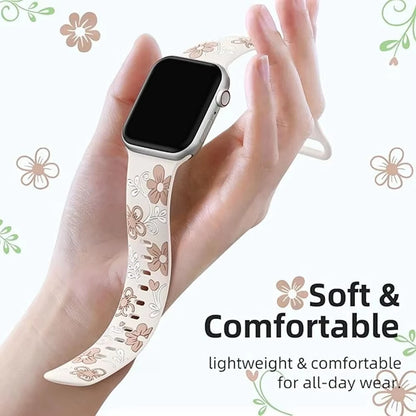 Engraved Strap For Apple Watch Band 11 10 42mm 46mm Silicone Correa Bracelet iWatch Series 10 9 8 7 SE 6 45/44/40mm Ultra2/3