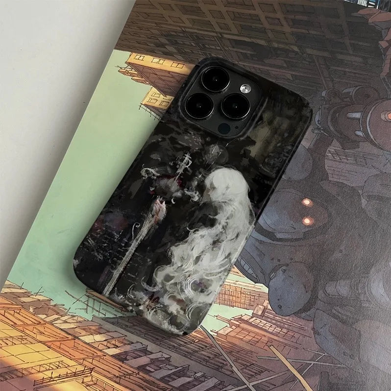 Ultra-Thin Shockproof iPhone Case Korean White-Haired Boy Art