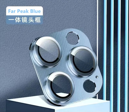 Metal Lens Protector with Tempered Glass for iPhone 16 Pro Max/15/14 Series