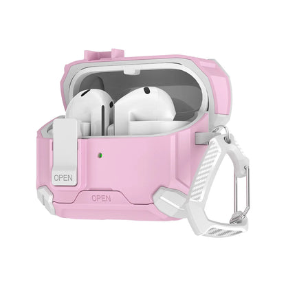 Secure Lock Clip Protection Case for Galaxy Buds 3 Pro & 3 with Phone Stand Compatible