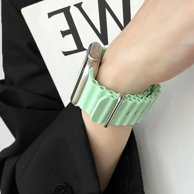 Ocean Band for Apple Watch Ultra 3/2 & Series 11–6 SE3 | Silicone Sport Strap