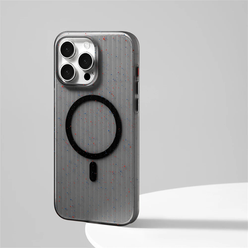 Art Spray Matte Magnetic Case for iPhone 16 15 14 13 12 Pro Max Plus Wireless