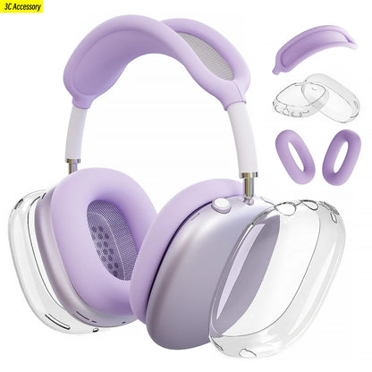 2024 3-in-1 Silicone Case for AirPods Max – Soft Ear Cup Scratch Cover