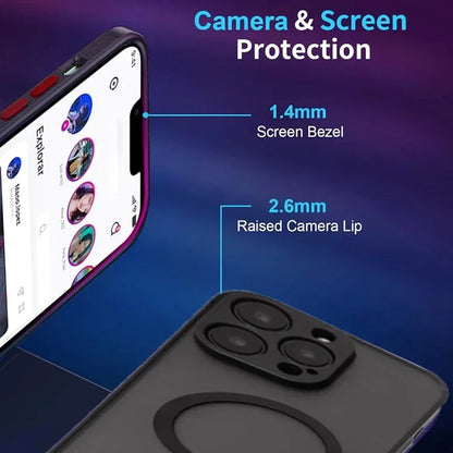 Magnetic Stand Case for iPhone 17 16 15 14 13 12 11 Pro Max Translucent Cover