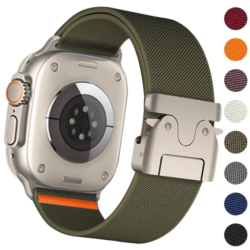 Braided Nylon Strap for Apple Watch Ultra 2/Series 10–6, SE (41–49mm)