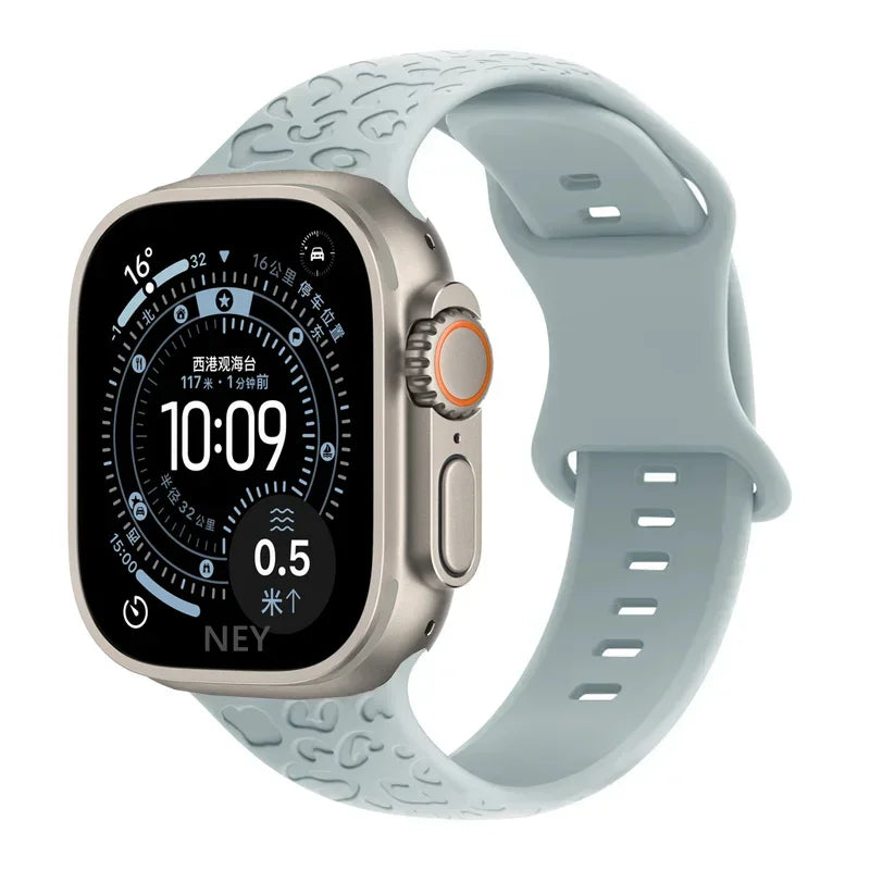 Engraved Silicone Strap for Apple Watch 11/10/9/8/7/SE Ultra 3 Band