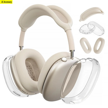 2024 3-in-1 Silicone Case for AirPods Max – Soft Ear Cup Scratch Cover