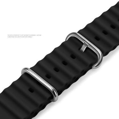 Ocean Silicone Sport Band for Apple Watch 3–Ultra 2, 40–49mm Series 10–4 Adjustable Strap