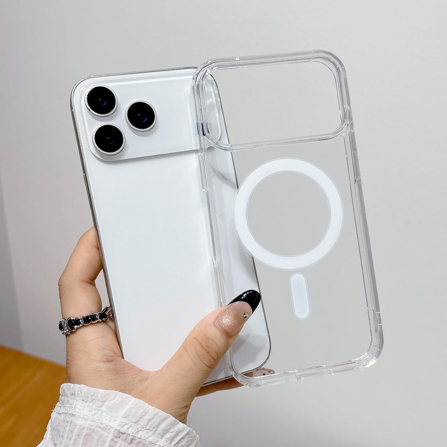 MagSafe Magnetic Clear Case for iPhone 7–17 Pro Max/Plus Wireless Charging Cover