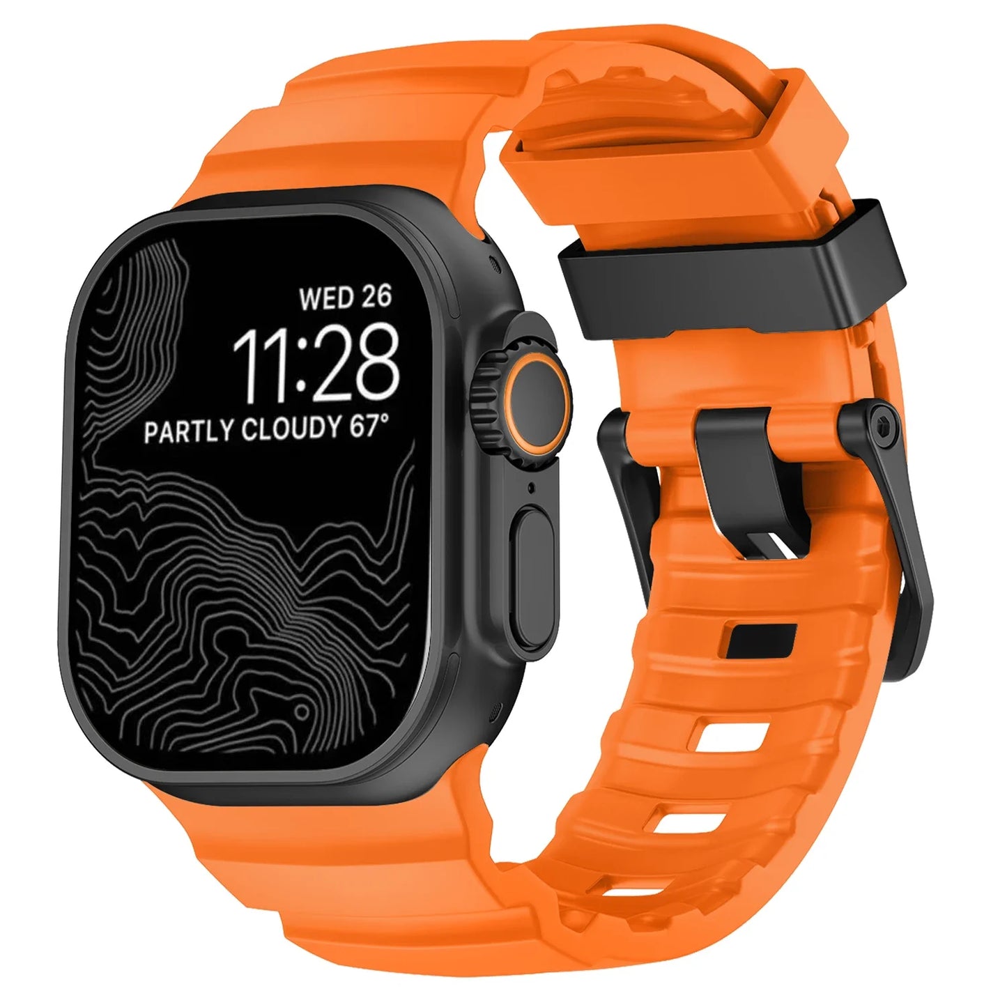 Trail Silicone Sport Band for Apple Watch Ultra 3/2 & Series 11–6/SE3 – All Sizes