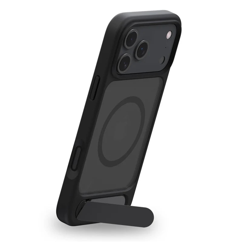 Invisible Folding Kickstand MagSafe Case for iPhone 14–17 Pro & 15–16 Pro Max