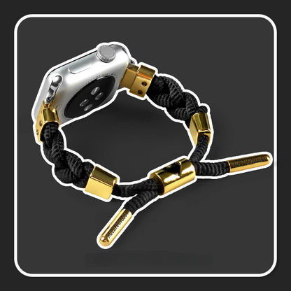 Nylon Woven Sport Strap for Apple Watch 38–45mm – Color Block Loop Band