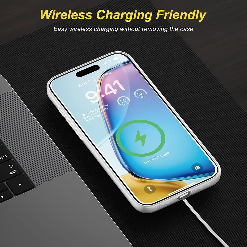 Ultra Thin Matte Silicone Soft Case For iPhone 16 15 14 Plus 13 12 Mini Pro Max Transparent White Frosted Cover Shockproof Shell