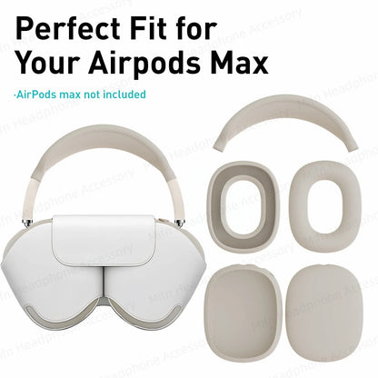 2024 3-in-1 Silicone Case for AirPods Max – Soft Ear Cup Scratch Cover
