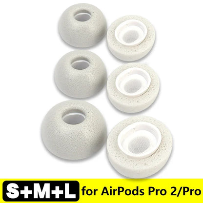 Memory Foam Eartips for AirPods Pro 1 & 2 – Soft & Case-Friendly Fit