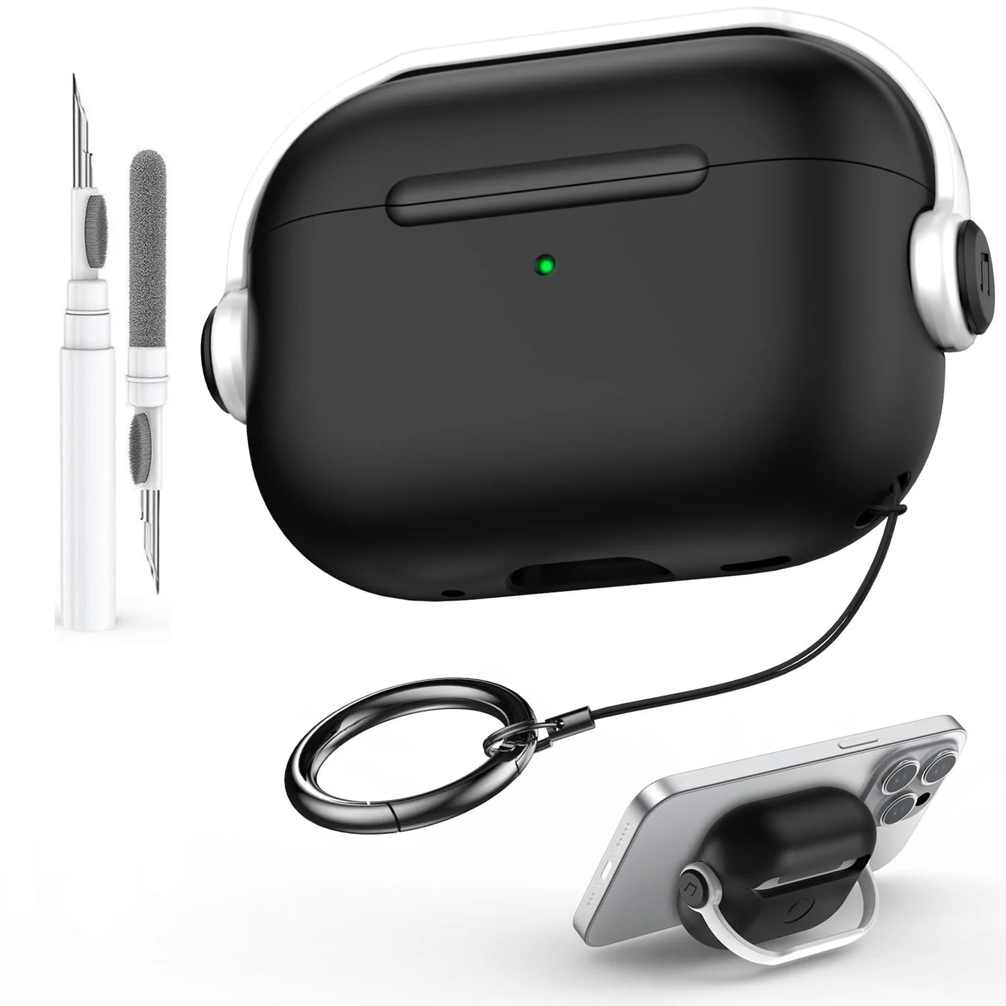 AirPods Pro 3 Case – Cute Music Design with Keychain & Cleaning Kit Included