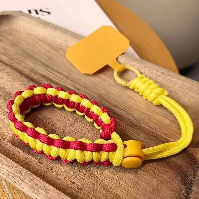 Handwoven Adjustable Phone Lanyard Strap – Anti-Drop Outdoor Wrist Rope