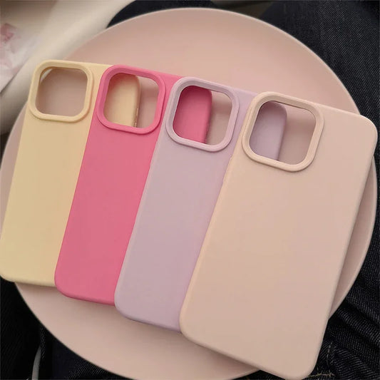 Colorful Silicone Back Cover Case for iPhone 11–14 Pro Plus