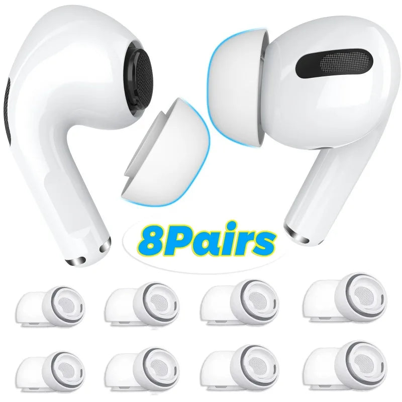 Soft Silicone Ear Tips for AirPods Pro 1/2 – Noise-Reducing Earbud Covers