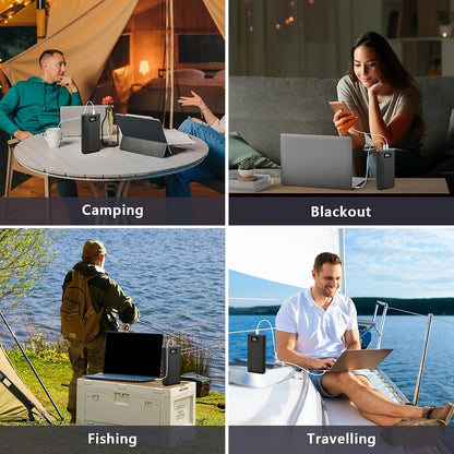 40000mAh Large Capacity Power Bank with LED Display, 4 Outputs & 3 Inputs