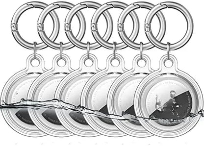 4/8/6  Pack Waterproof AirTag Keychain Case for Pet Collars & Key Rings