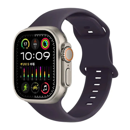 Soft Silicone Waterproof Strap for Apple Watch Ultra 2 & Series 9–SE | 49–41mm