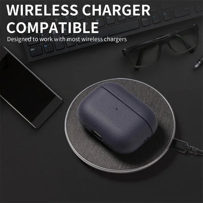 Leather Grain Case for AirPods Pro 2–3 | Protective Cover for AirPods 4