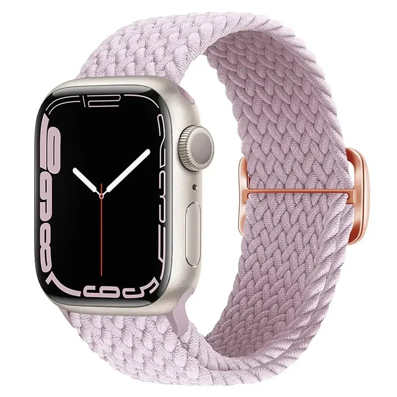 Braided Nylon Strap for Apple Watch Ultra 2/Series 10–4 Adjustable Band