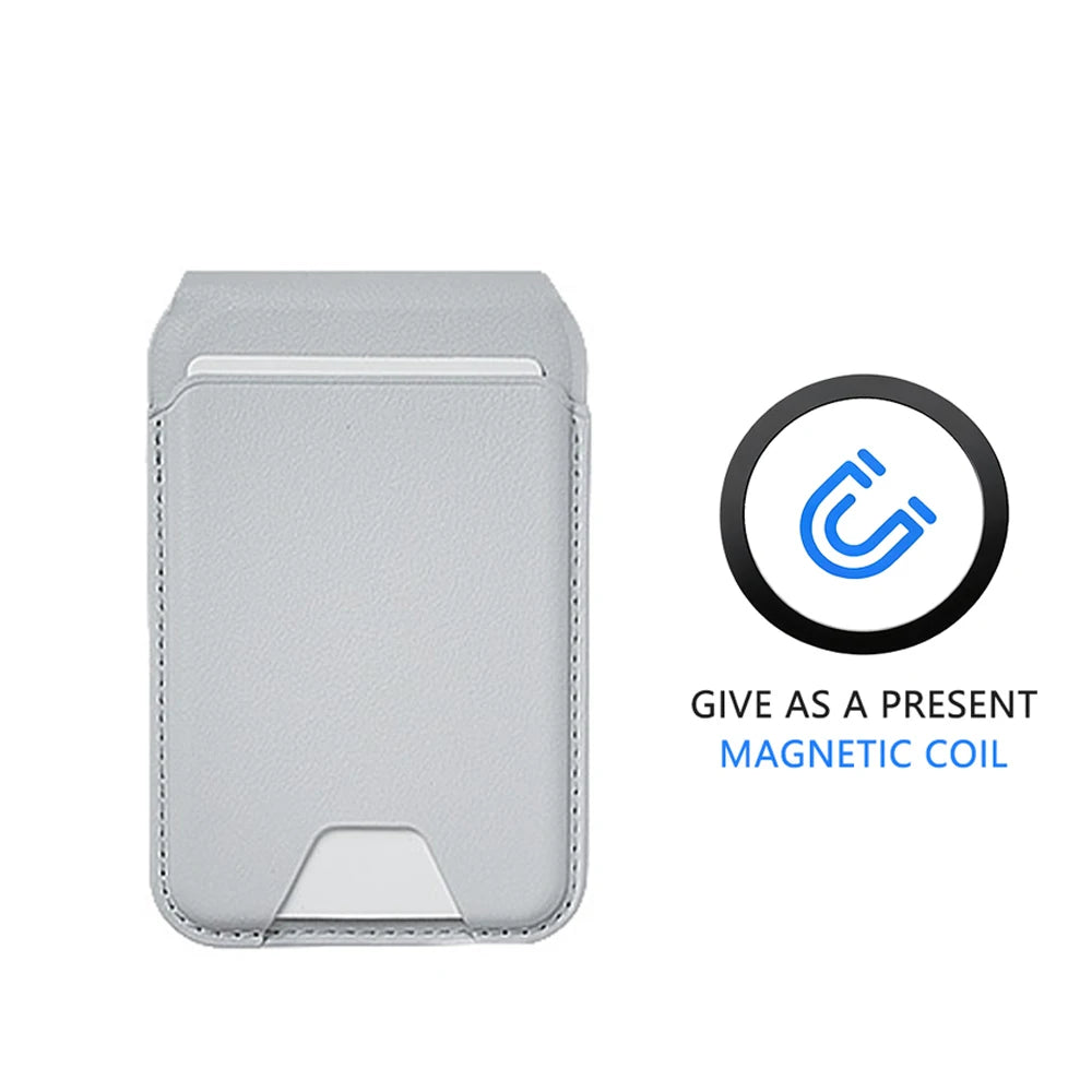 Magnetic MagSafe Leather Wallet Stand for iPhone 17–14 Pro Max