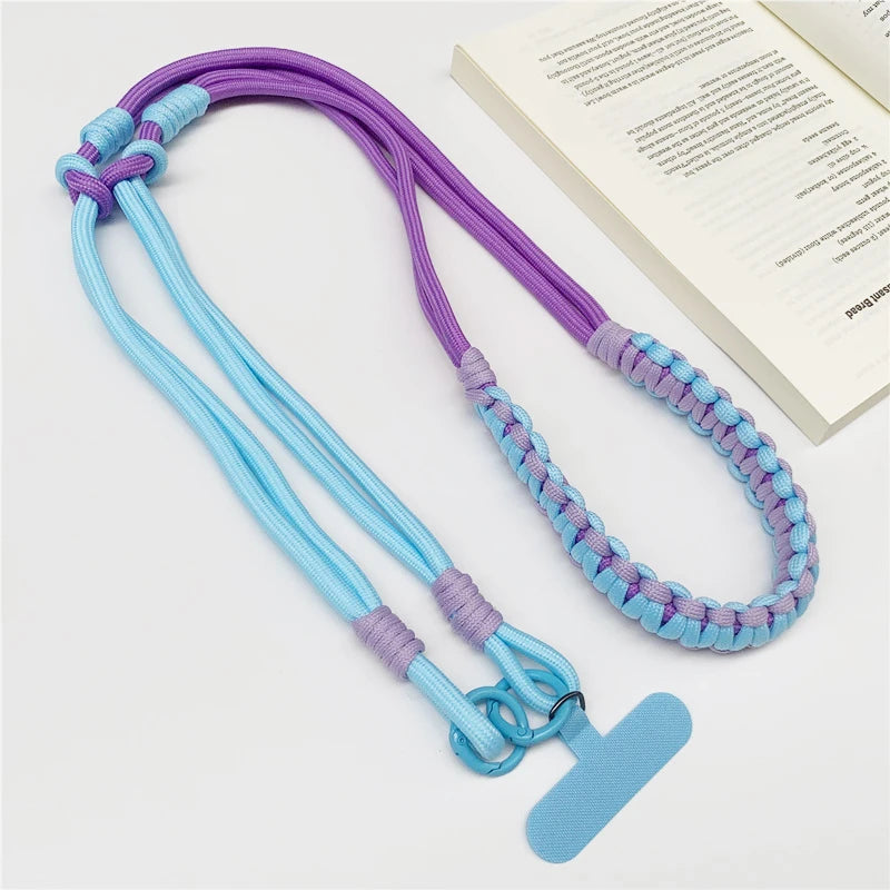 3-in-1 Korean Mobile Phone Lanyard Woven Anti-Loss Handing Rope for iPhone & Xiaomi