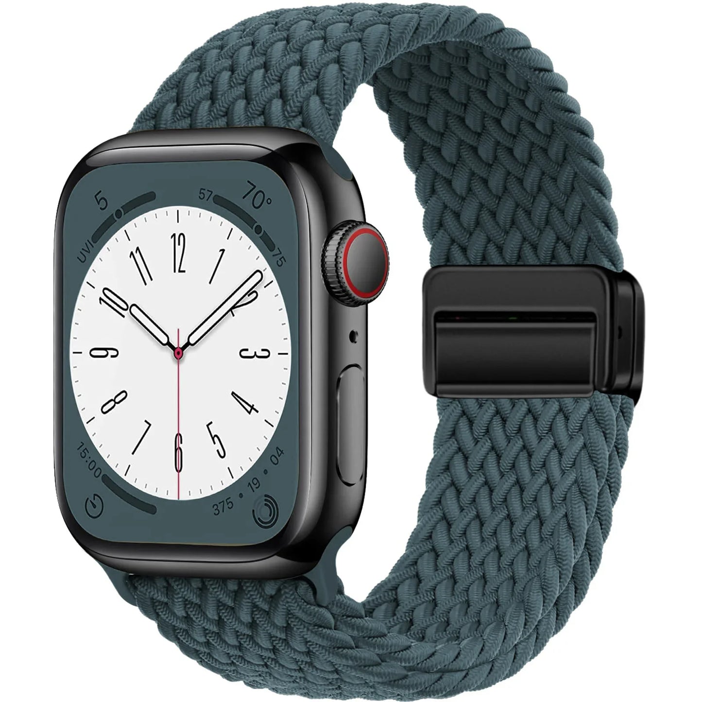 Braided Strap for Apple Watch Ultra 2 & Series 9–3, Magnetic Buckle Band 49–38mm