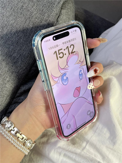 3-in-1 Gradient MagSafe Magnetic Clear Case for iPhone 16, 15 Pro, 14, 16 Pro Max