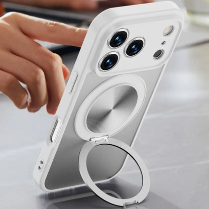 Matte Clear MagSafe Case for iPhone 17 Air 16E 16 15 14 13 12 Pro Max with 360° Stand