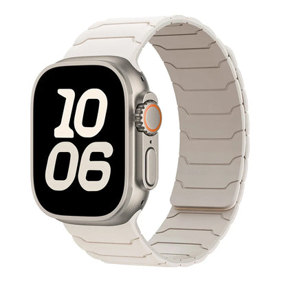 Magnetic Silicone Strap for Apple Watch Ultra 2, Series 10/9/8/7 (49mm-38mm)