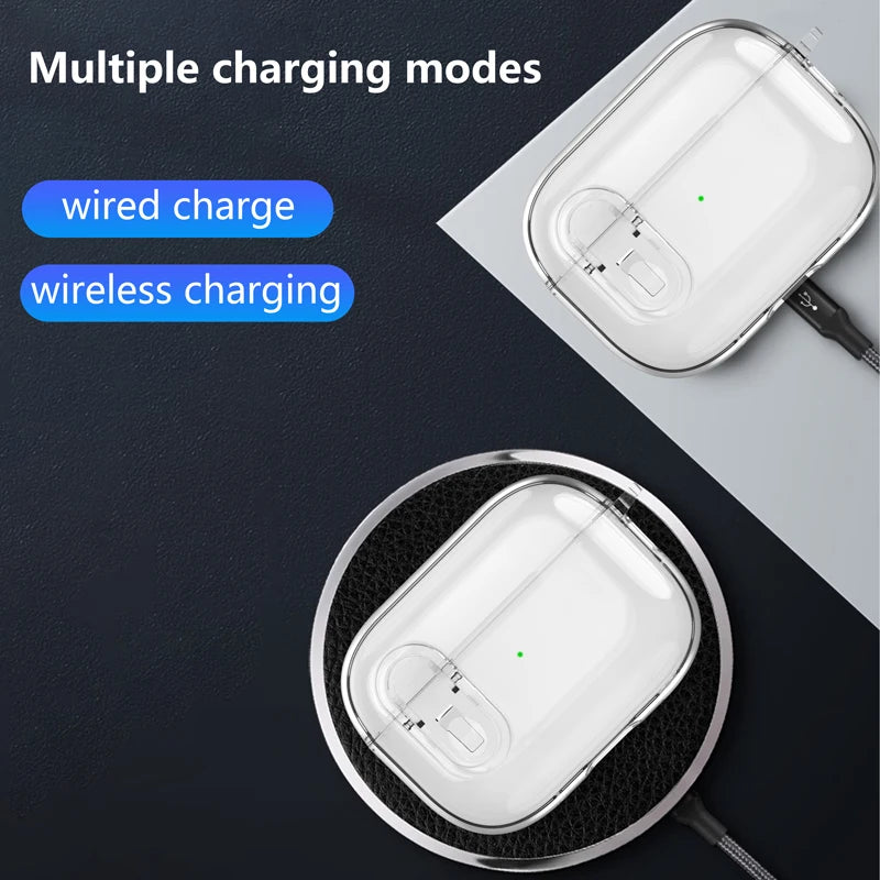 Clear Lock Case for AirPods 4/Pro 2/3/2 – Transparent Shockproof Cover