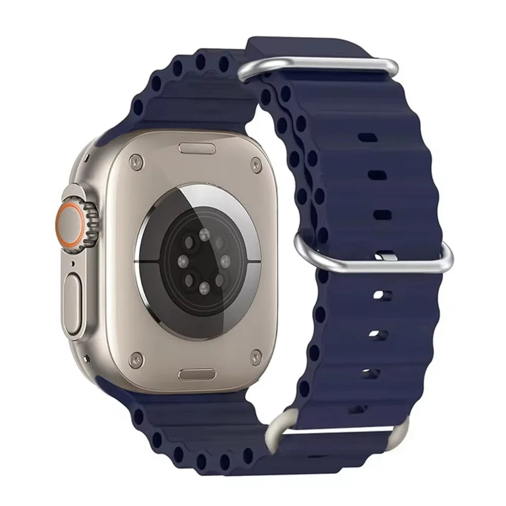 Ocean Band for Apple Watch Ultra 3/2 & Series 11–6 SE3 | Silicone Sport Strap