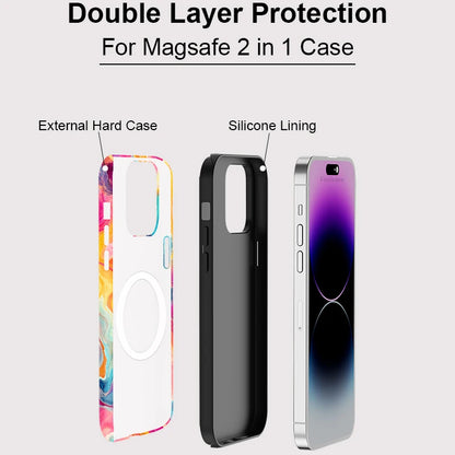 MagSafe Wireless Charging Case for iPhone 16–11 | Colorful Lines Design