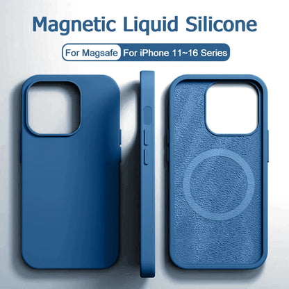 Magnetic Liquid Silicone Case for iPhone 16/15 Pro Max & 16 Plus