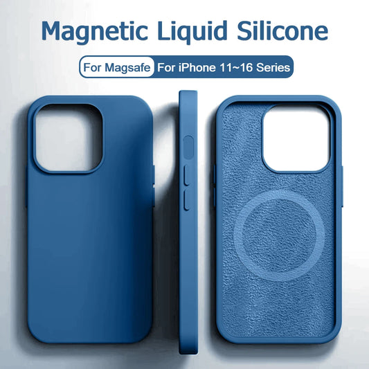 Magnetic Liquid Silicone Case for iPhone 16/15 Pro Max & 16 Plus