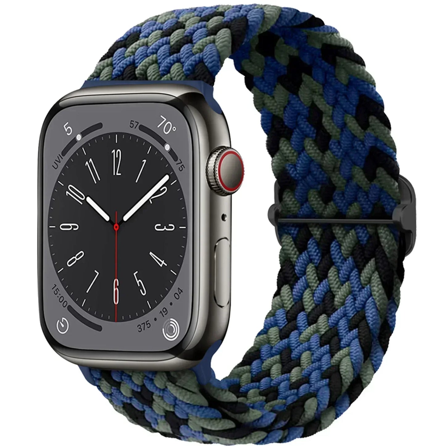 Braided Solo Loop for Apple Watch Ultra & Series 10–7 SE Elastic Band