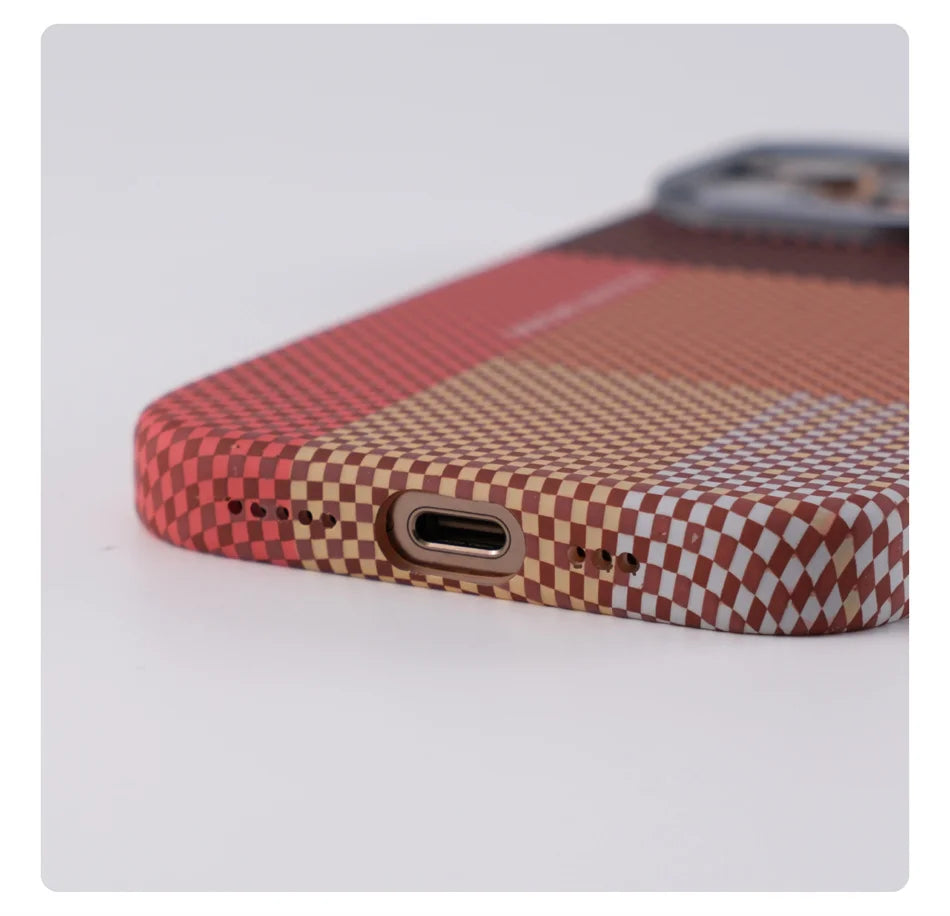 Carbon Fiber MagSafe Case for iPhone 17 Pro 16 15 14 Pro Max Alloy Lens Cover