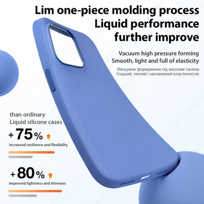 Silicone Shockproof Case for iPhone 15 16 Pro Max Plus