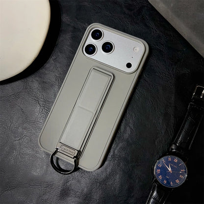 Metal Ring Wrist Strap Stand Case for iPhone 17, 16, 15, 14, 13 Pro Max Air